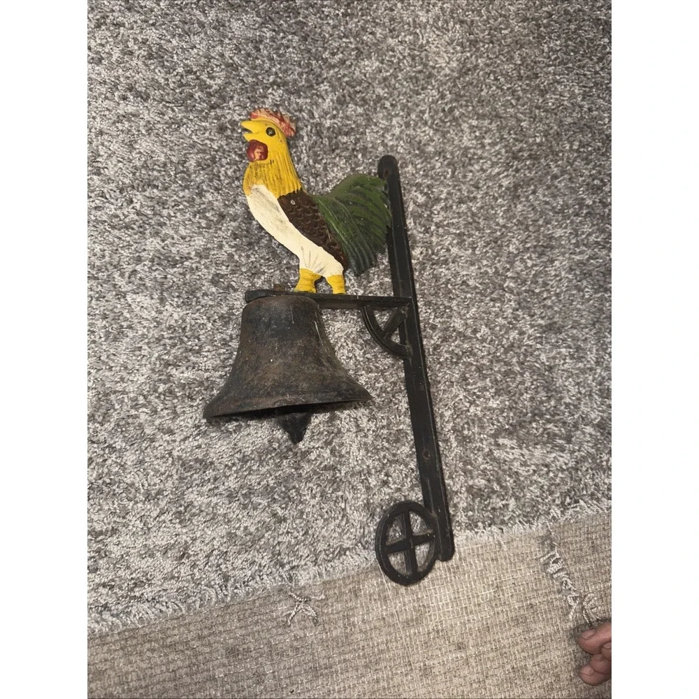 Tractor Door Bell Wall Mount Cast Iron Rustic Vintage‎ Old Fashion Heavy Rooster